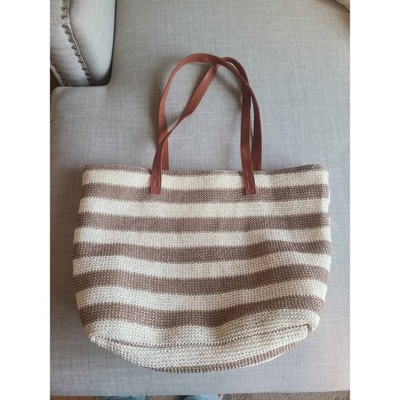 Straw style tote bag large - Picture 1 of 6